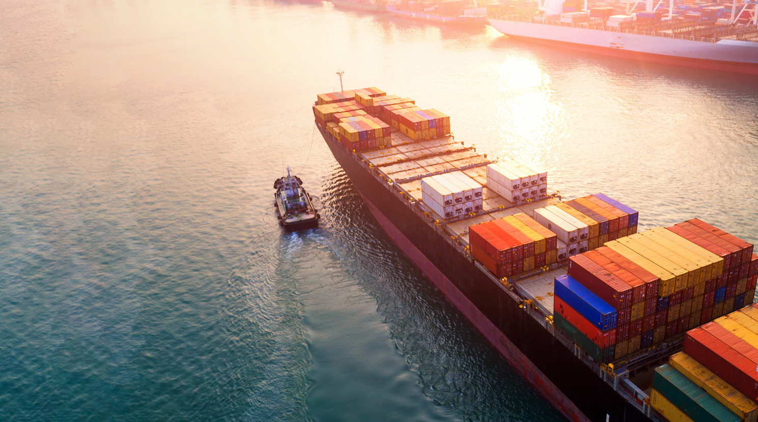 Cargo owners ocean container vessel and global trade cargo